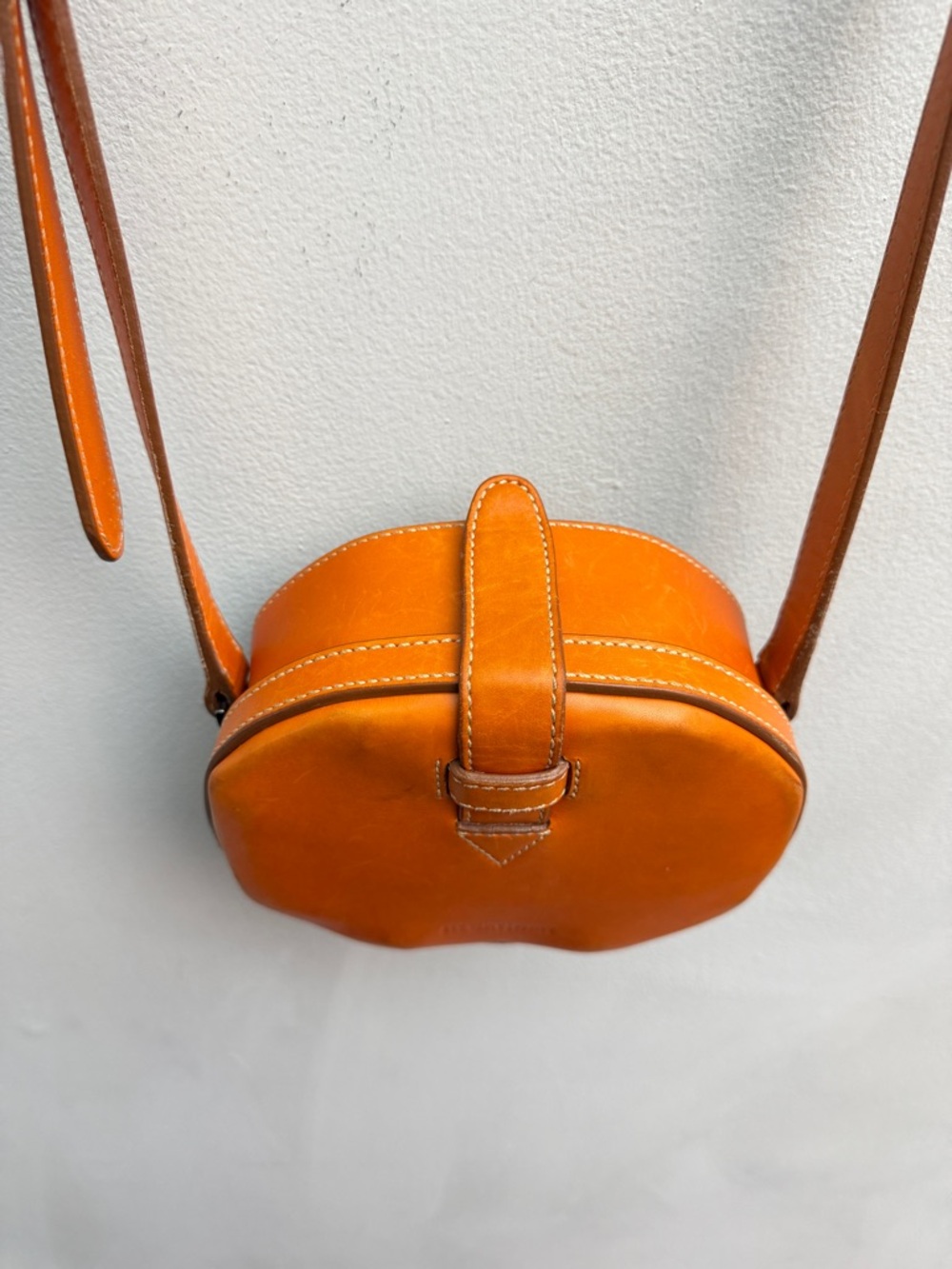 Jil Sander Orange Leather Crossbody Bag - Picture 4 of 8